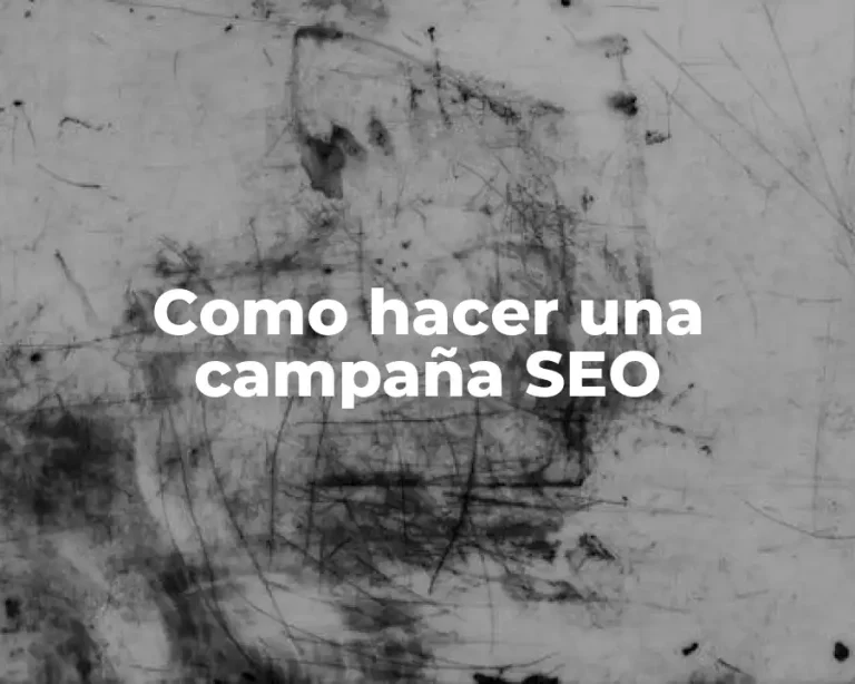 Como hacer una campaña SEO