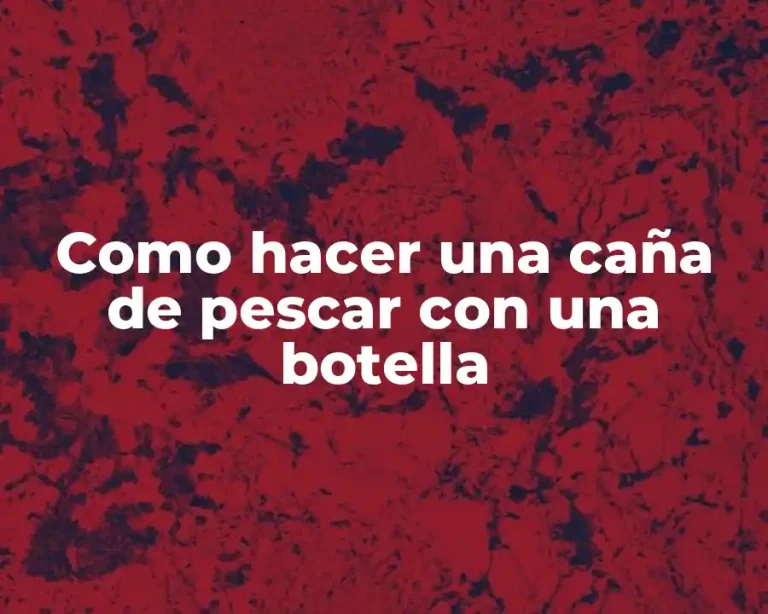 Como hacer una caña de pescar con una botella