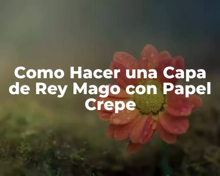 Como Hacer una Capa de Rey Mago con Papel Crepe