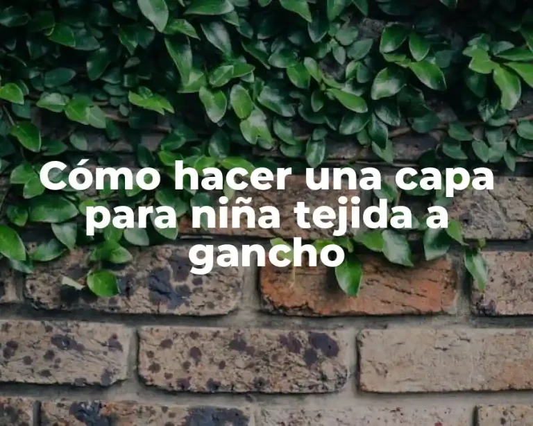 Cómo hacer una capa para niña tejida a gancho