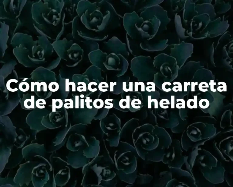 Cómo hacer una carreta de palitos de helado