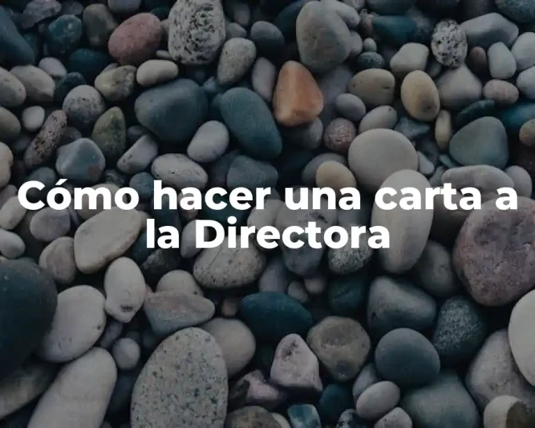 Cómo hacer una carta a la Directora