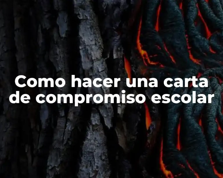 Como hacer una carta de compromiso escolar