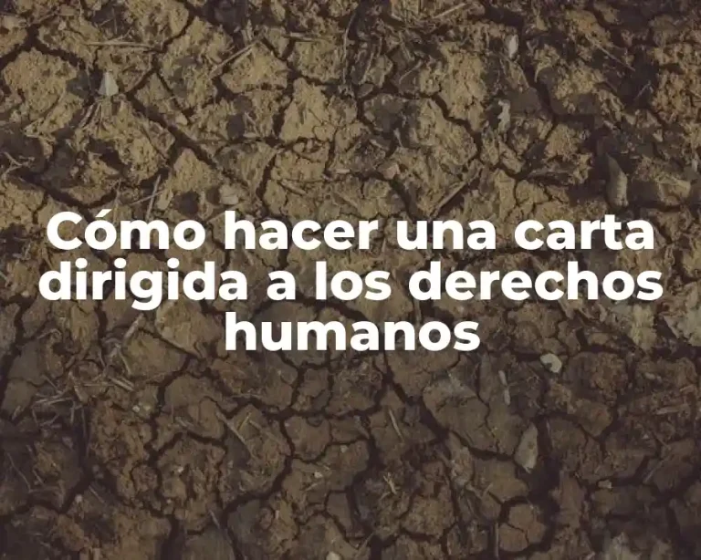 Cómo hacer una carta dirigida a los derechos humanos