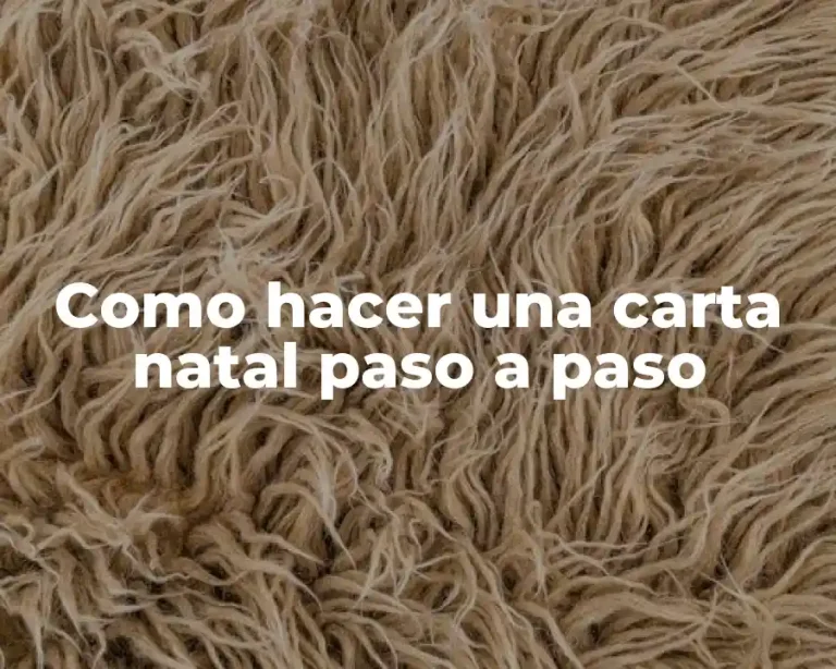 Como hacer una carta natal paso a paso