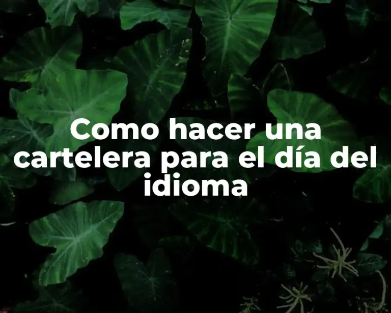 Como hacer una cartelera para el día del idioma