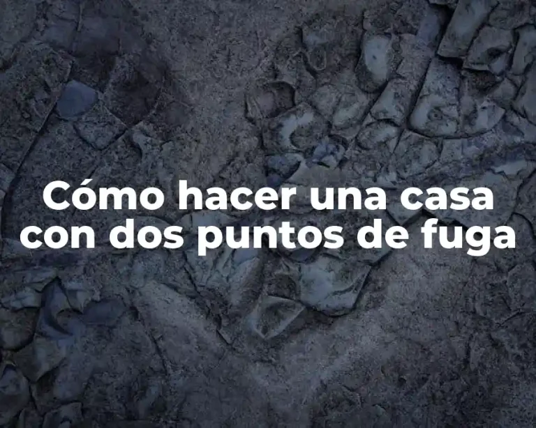 Cómo hacer una casa con dos puntos de fuga