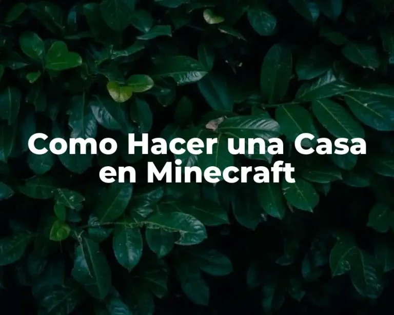 Como Hacer una Casa en Minecraft