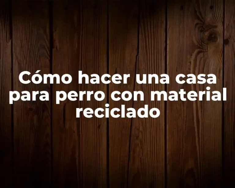 Cómo hacer una casa para perro con material reciclado