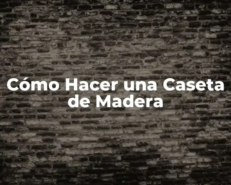 Cómo Hacer una Caseta de Madera