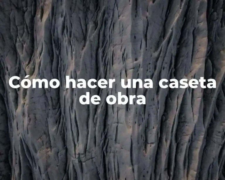 Cómo hacer una caseta de obra