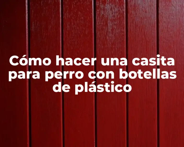 Cómo hacer una casita para perro con botellas de plástico