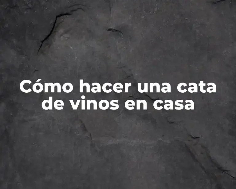 Cómo hacer una cata de vinos en casa