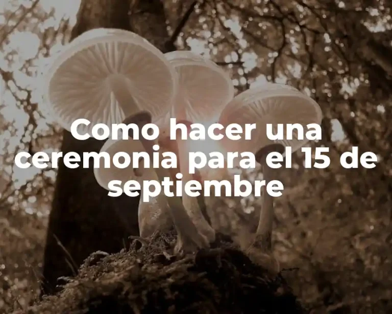 Como hacer una ceremonia para el 15 de septiembre