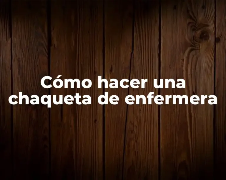 Cómo hacer una chaqueta de enfermera