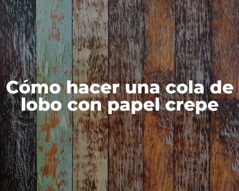 Cómo hacer una cola de lobo con papel crepe