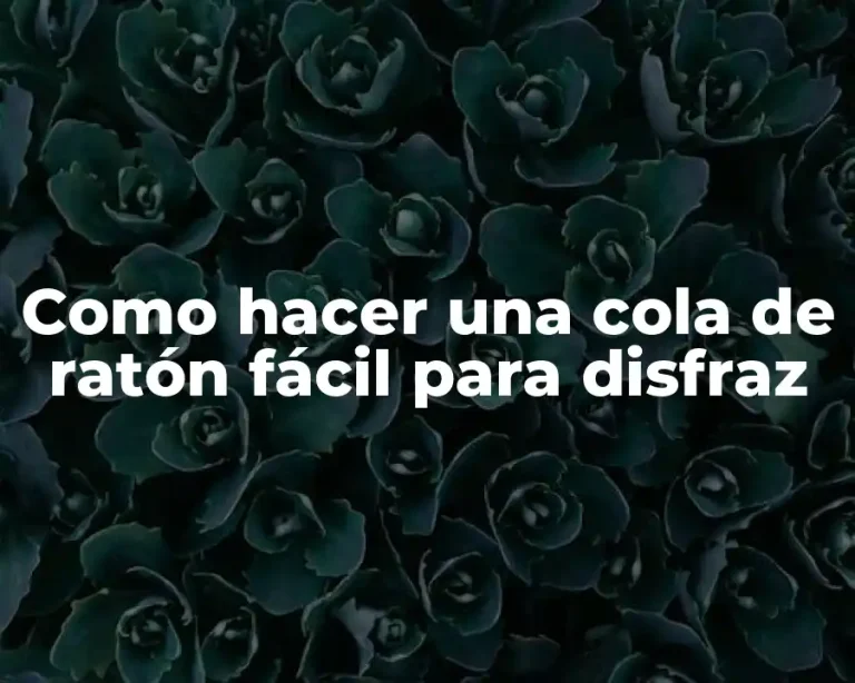 Como hacer una cola de ratón fácil para disfraz