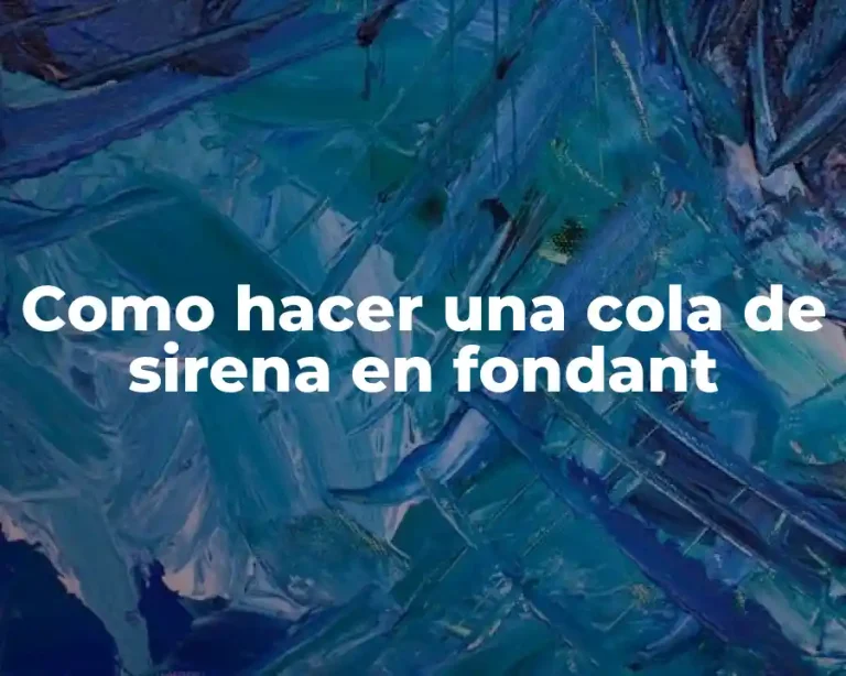 Como hacer una cola de sirena en fondant