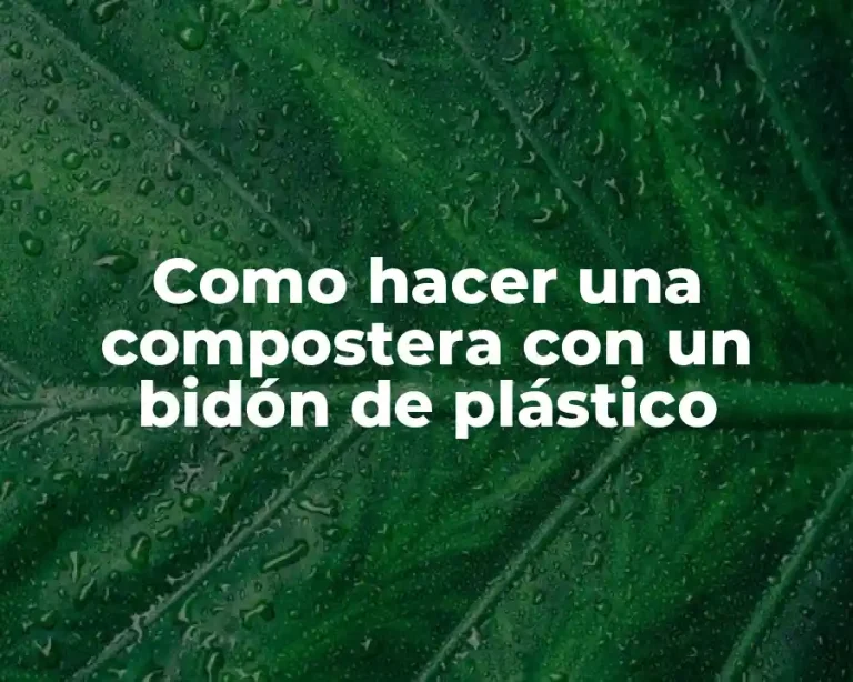 Como hacer una compostera con un bidón de plástico