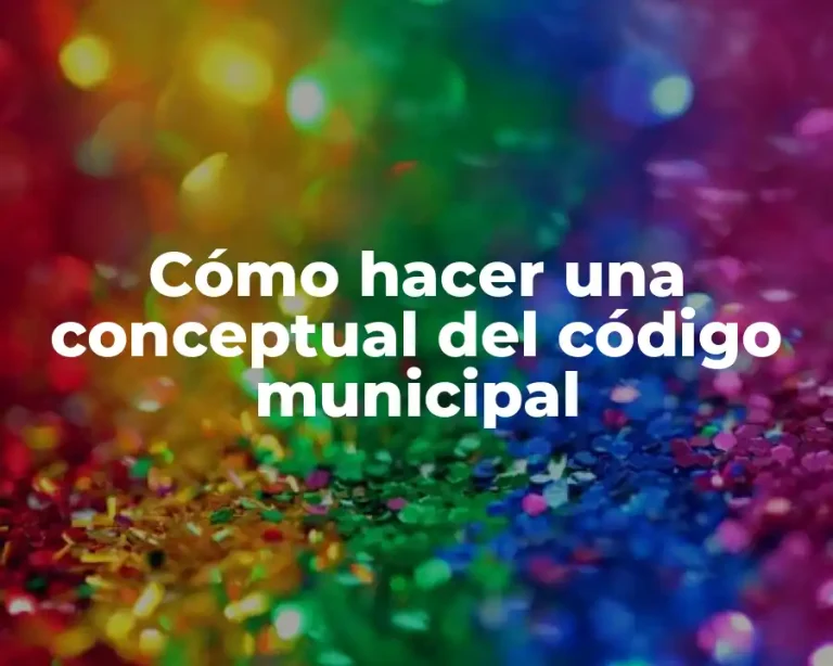 Cómo hacer una conceptual del código municipal