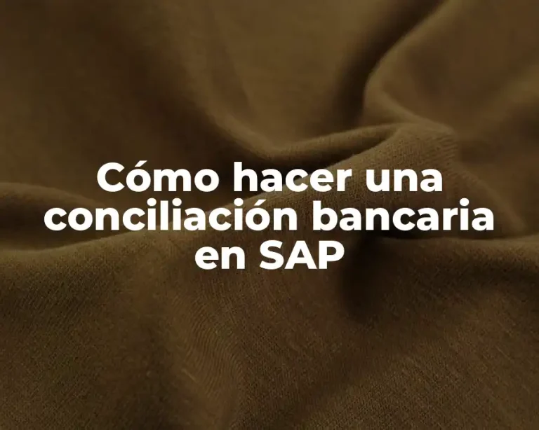 Cómo hacer una conciliación bancaria en SAP