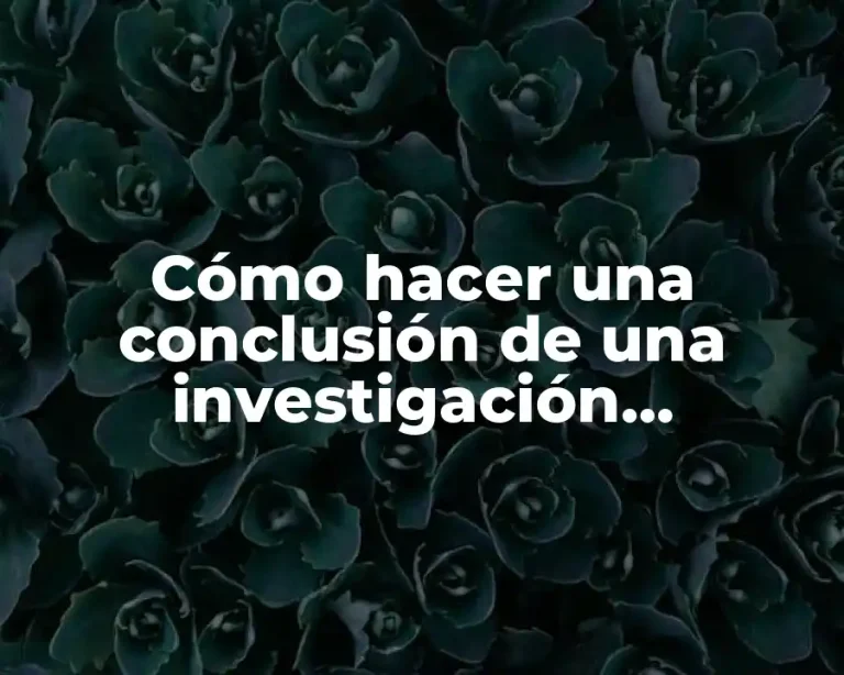 Cómo hacer una conclusión de una investigación documental