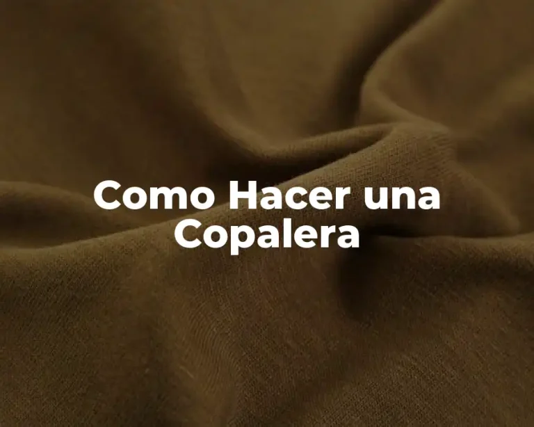 Como Hacer una Copalera