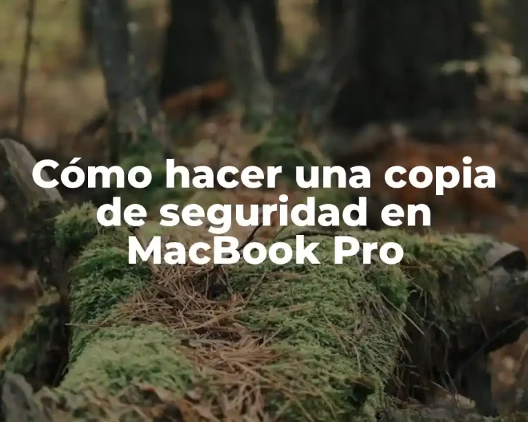 Cómo hacer una copia de seguridad en MacBook Pro