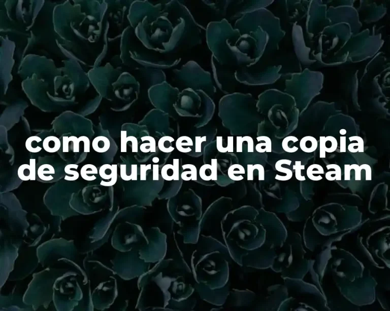 como hacer una copia de seguridad en Steam