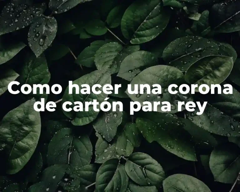 Como hacer una corona de cartón para rey