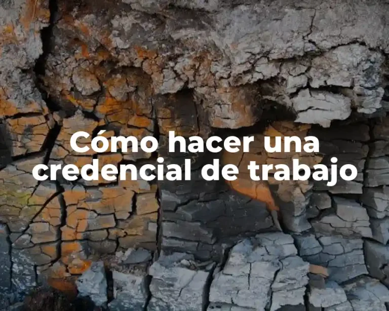 Cómo hacer una credencial de trabajo