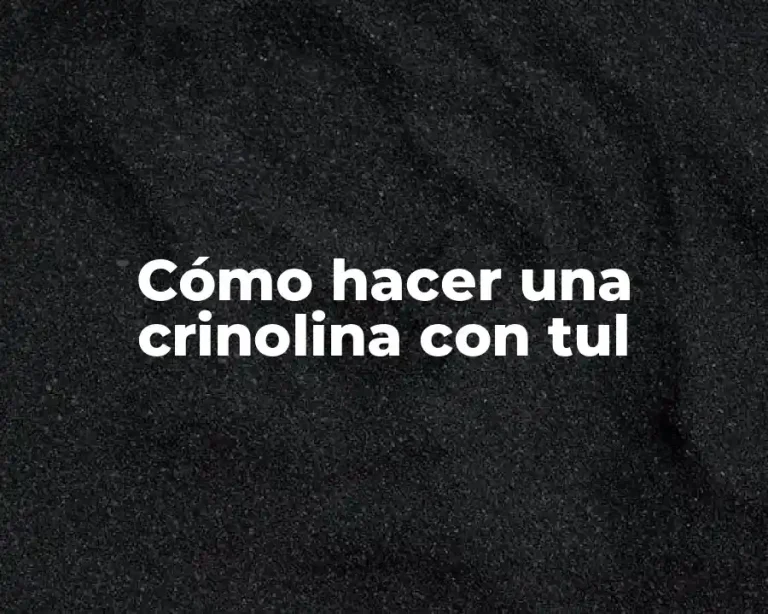 Cómo hacer una crinolina con tul