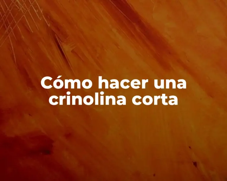 Cómo hacer una crinolina corta