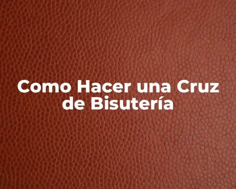 Como Hacer una Cruz de Bisutería