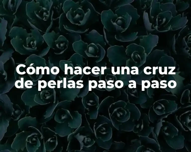 Cómo hacer una cruz de perlas paso a paso