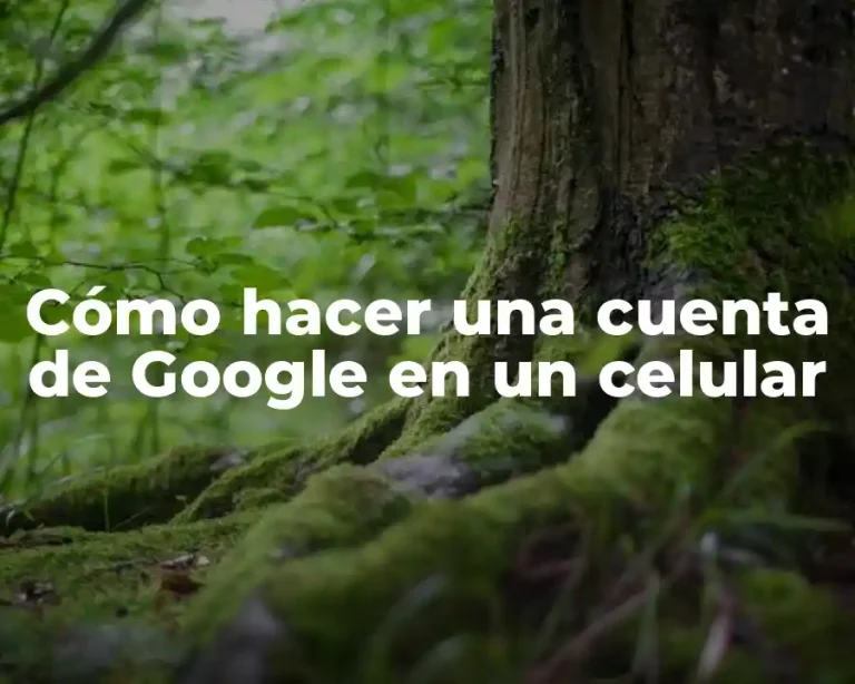 Cómo hacer una cuenta de Google en un celular