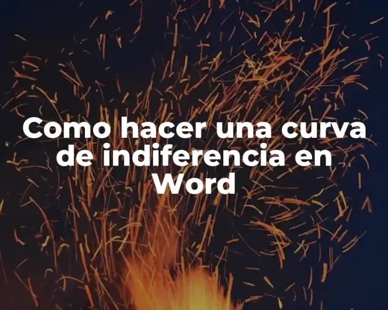 Como hacer una curva de indiferencia en Word