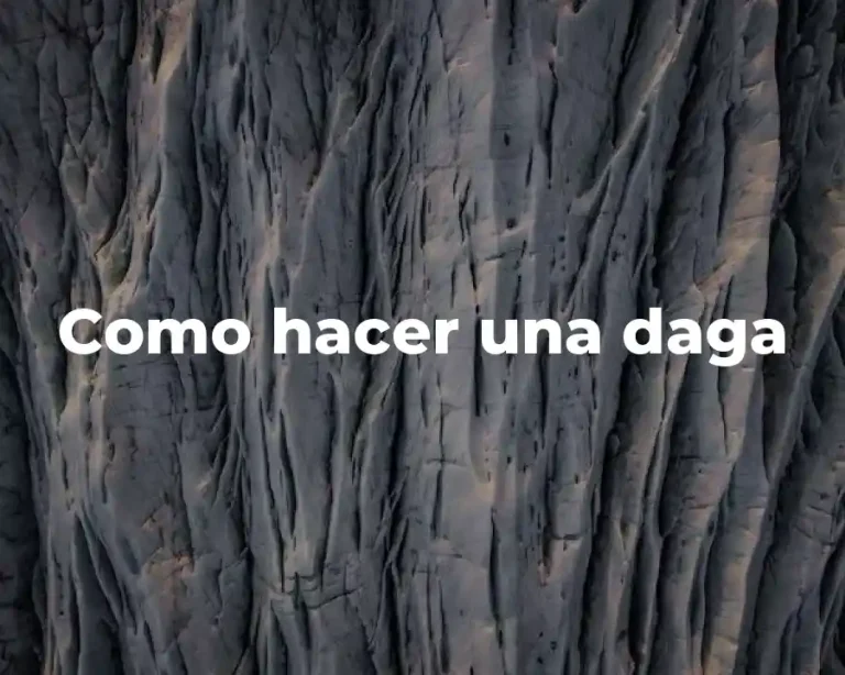 Como hacer una daga