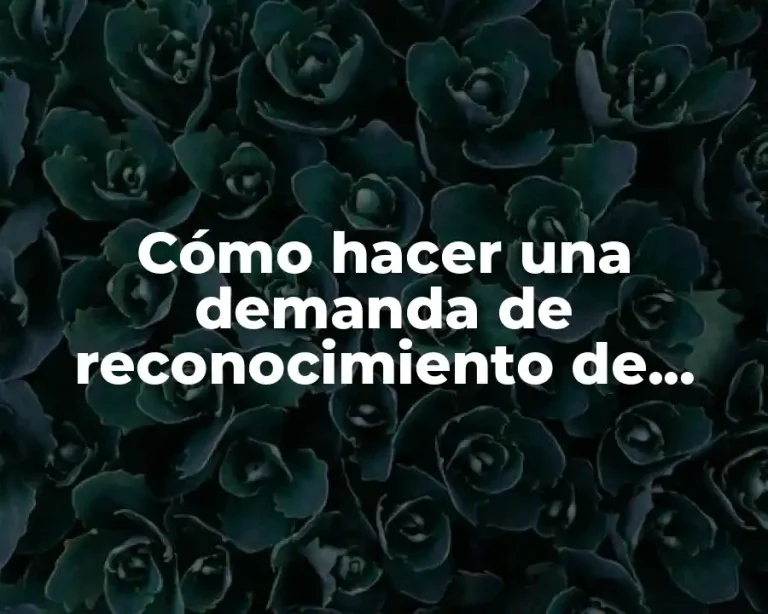 Cómo hacer una demanda de reconocimiento de paternidad
