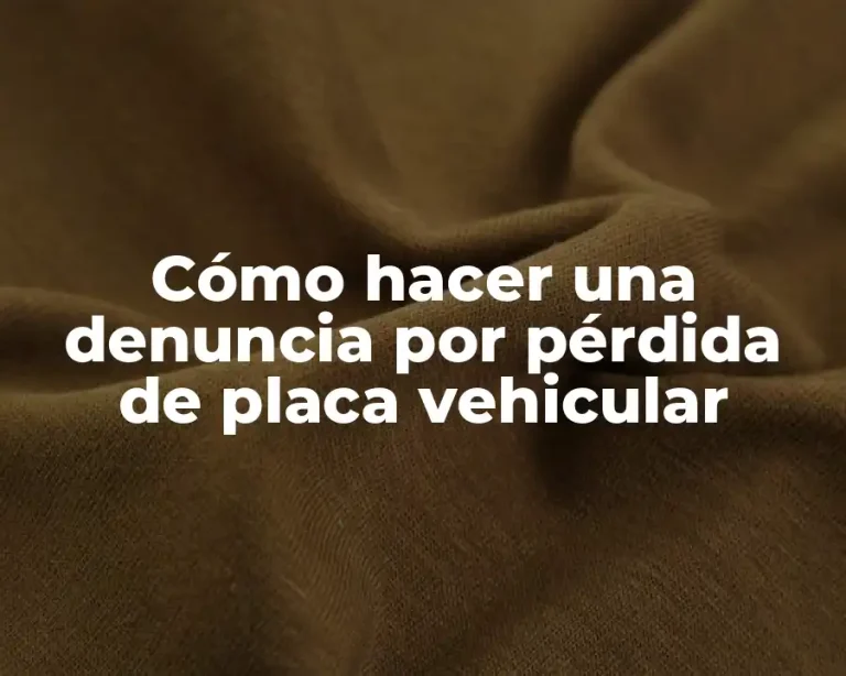 Cómo hacer una denuncia por pérdida de placa vehicular