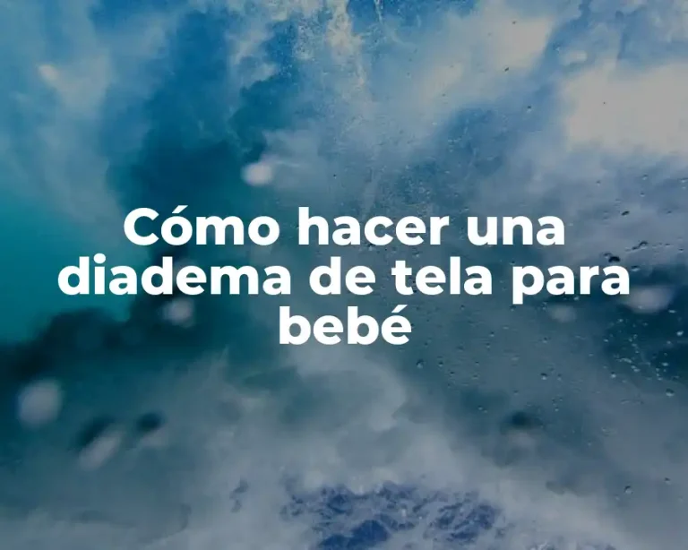 Cómo hacer una diadema de tela para bebé