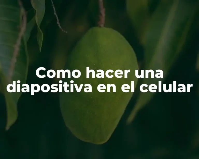 Como hacer una diapositiva en el celular