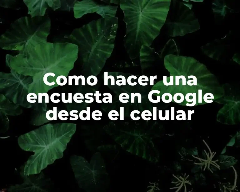 Como hacer una encuesta en Google desde el celular