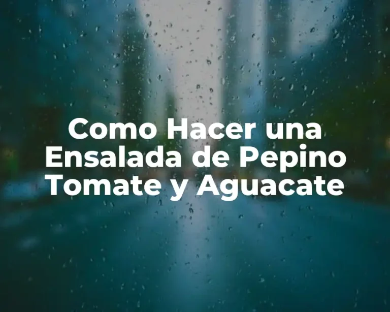 Como Hacer una Ensalada de Pepino Tomate y Aguacate