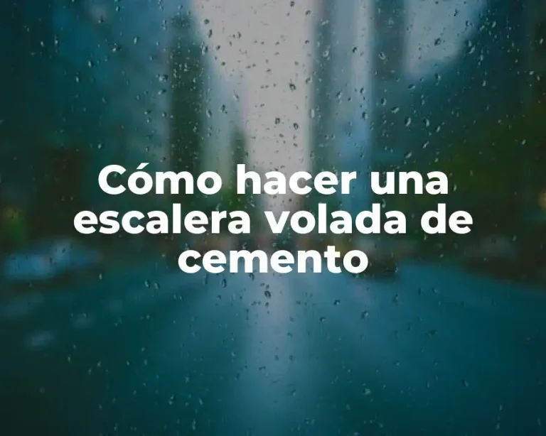 Cómo hacer una escalera volada de cemento