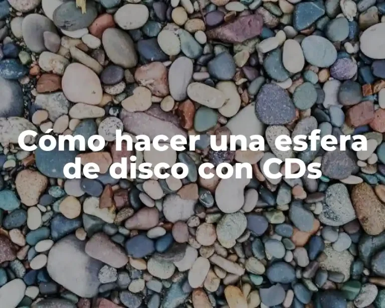Cómo hacer una esfera de disco con CDs