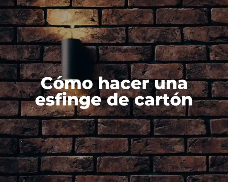 Cómo hacer una esfinge de cartón
