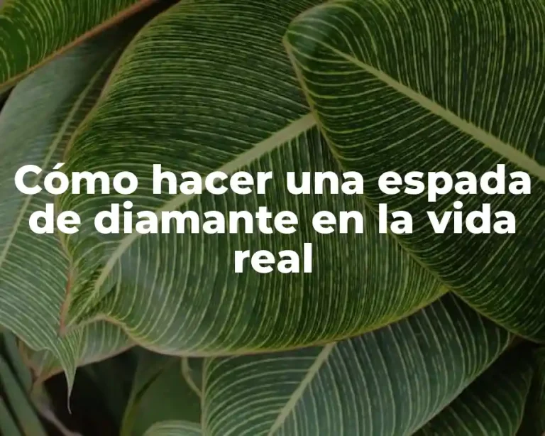 Cómo hacer una espada de diamante en la vida real