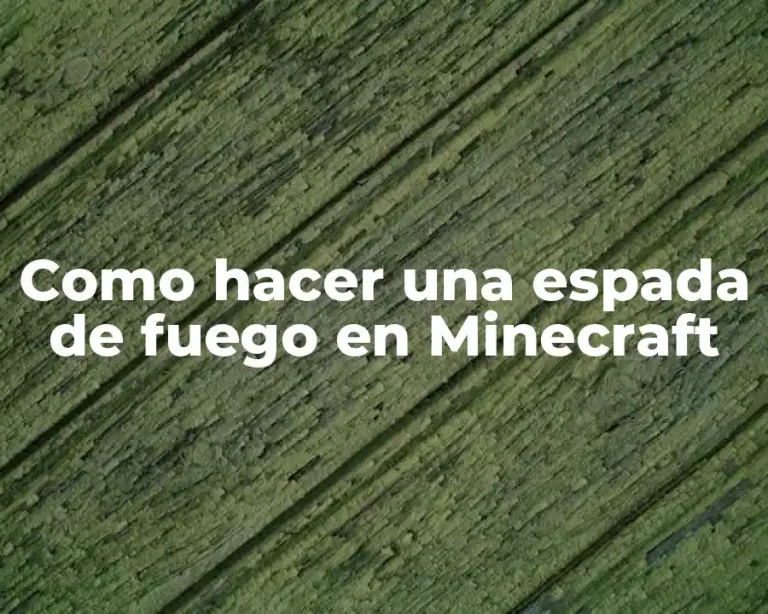 Como hacer una espada de fuego en Minecraft