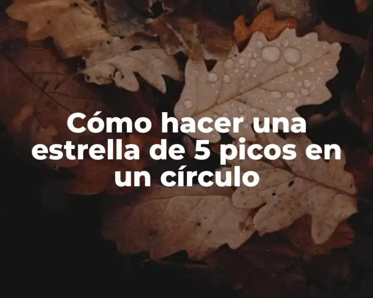 Cómo hacer una estrella de 5 picos en un círculo